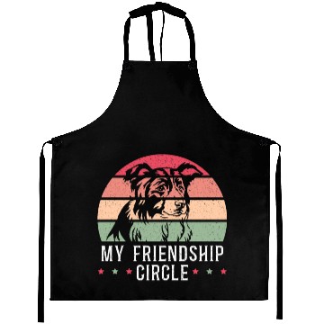 Discover My Friendship Circle Dog Puppy Paw Border Collie Aprons
