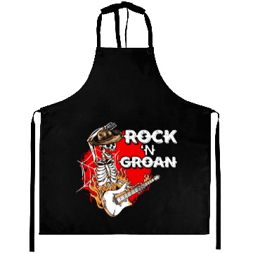 Discover Halloween Cowboy Skeleton Rocker Hand Rock Aprons