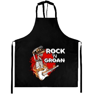 Discover Halloween Cowboy Skeleton Rocker Hand Rock Aprons