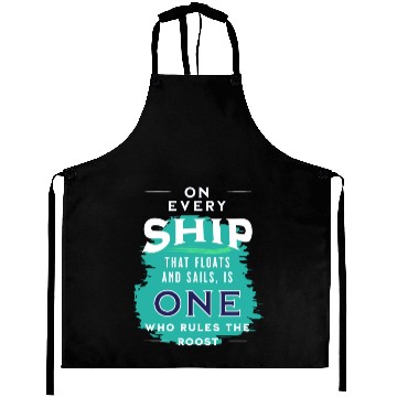 Discover sail boat sailor skipper command captain gift Aprons