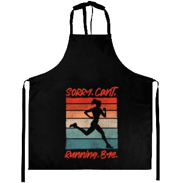Discover Running Runner Half Marathon Retro Aprons