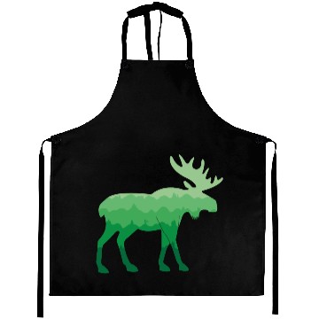 Discover Moose and Mountain Biker (Green) Aprons