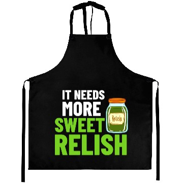 Discover Sweet Relish Pickles Bottle Condiment Jar Aprons