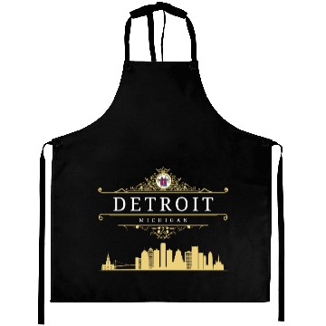 Discover Detroit Michigan Aprons