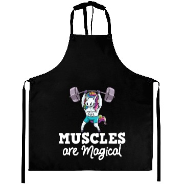 Discover Unicorn Muscle Workout Fitness Training Sport Gym Aprons