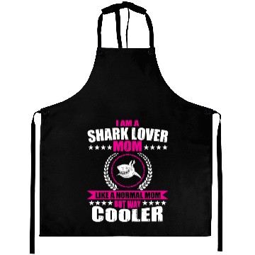 Discover Shark Lover Mom Aprons