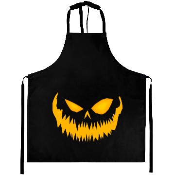 Discover Jack O Lantern Spooky Pumpkin Face Halloween Aprons