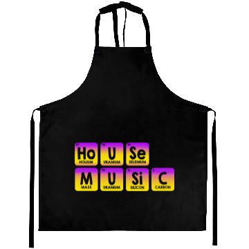 Discover Periodic Table Science Techno House Music Aprons