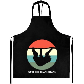 Discover Vintage Ape Monkey Save The Orangutan Aprons