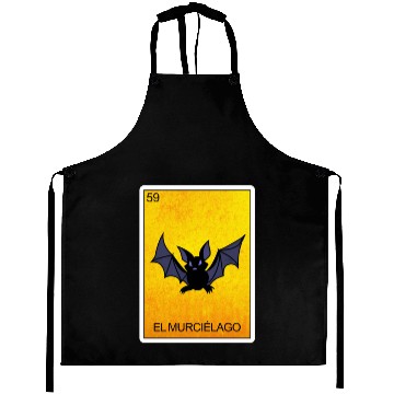 Discover El Murcielago Bat Card Mexican Lottery Card Aprons