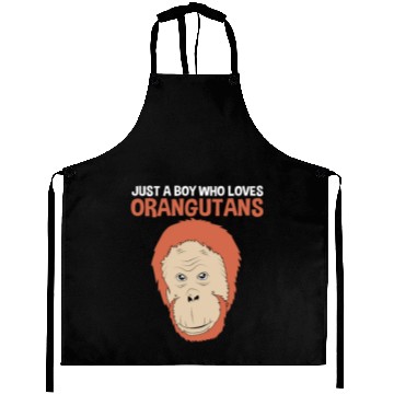 Discover Just A Boy Who Loves Orangutans Monkey Lover Aprons