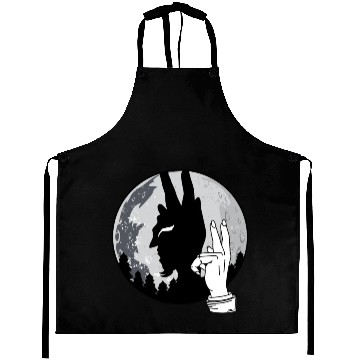 Discover Devil Shadow Puppet Evil Satan Lucifer Anrtichrist Aprons