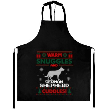 Discover Merry Christmas German Shepherd Dog Ugly Christmas Aprons