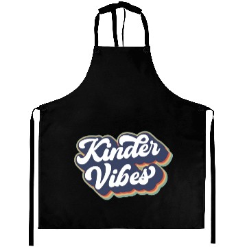 Discover Kinder Vibes Teacher School Time Fun Aprons