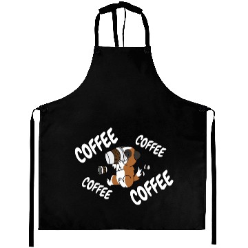 Discover Saint Bernard Drinking Coffee Aprons