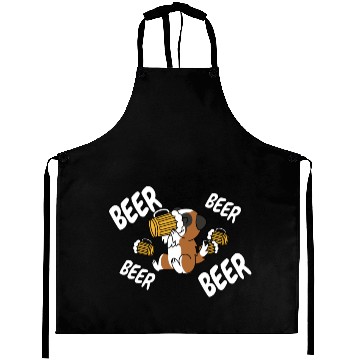 Discover Saint Bernard Drinking Beer Aprons