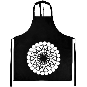 Discover Geometric Triangle Mandala Round Pattern Shape Aprons