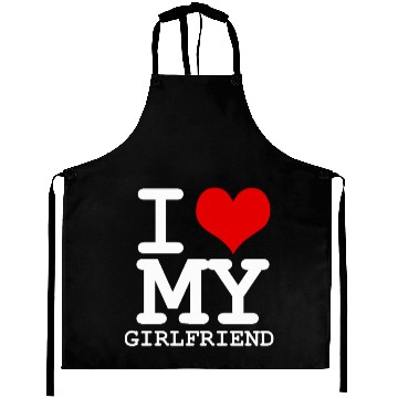 Discover i love my girlfriend Aprons 2023