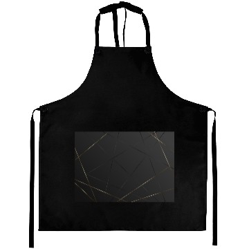 Discover Luxury Black Gold Geometric Polygon Aprons