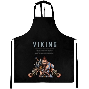 Discover Viking Warrior Valhalla Awaits Me 2 Aprons