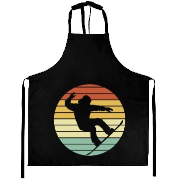 Discover Winter Sport Snowboarder Retro Snowboarding Aprons
