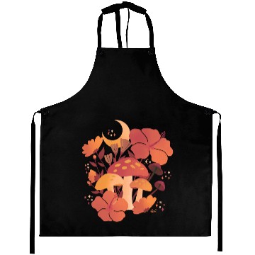 Discover Fall Mushrooms and Hibiscus Floral Nights Aprons