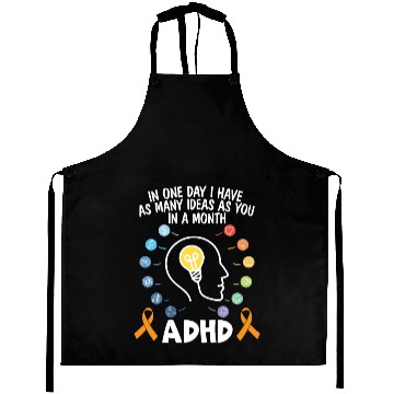 Discover ADHD Warrior Embrace Neurodiversity ADHD Awareness Aprons