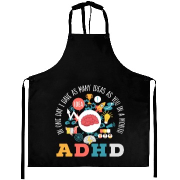 Discover ADHD Warrior Embrace Neurodiversity ADHD Awareness Aprons