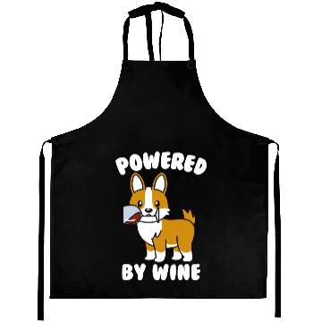 Discover Corgi Powered By Wine Aprons