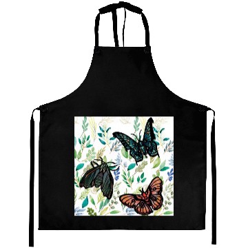 Discover Two Butterflies and A Moth Aprons