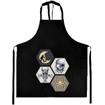 Discover Scary Cool Pirate Skull Halloween Lovers Aprons