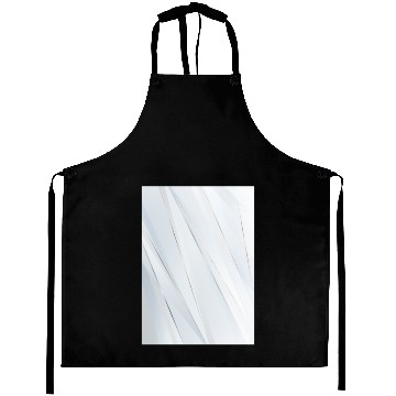 Discover Luxury White Silver Stripes Aprons
