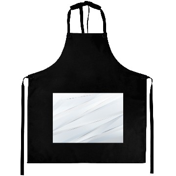 Discover Luxury White Silver Stripes Aprons