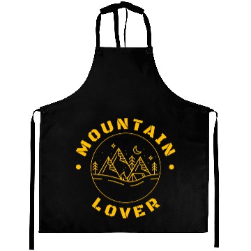 Discover Mountain Lover Yellow Aprons