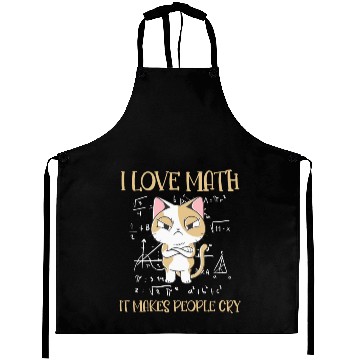 Discover I Love Math It Makes People Cry Cat Funny Math Aprons