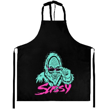 Discover Green Sasquatch Game Aprons