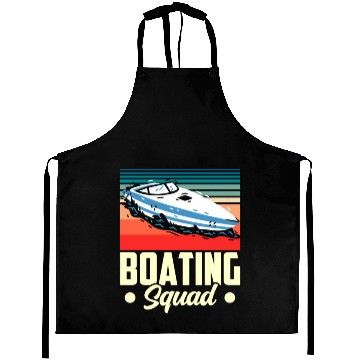 Discover Boating Squad Yacht Boat Captain Ship Aprons