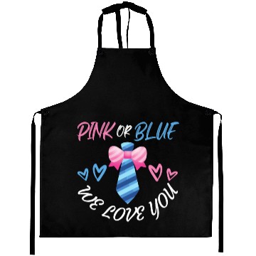 Discover Pink or Blue We Love You Bow Necktie Aprons