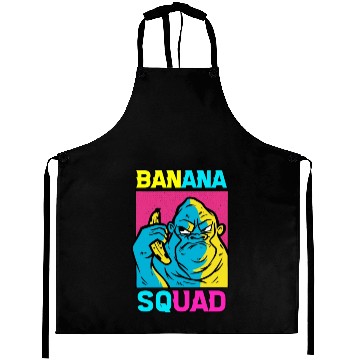 Discover Cool Banana Squad Fruit Lover Kids Monkey Gorilla Aprons