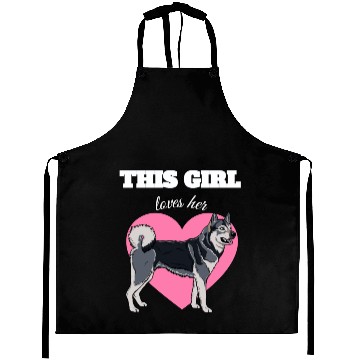 Discover This girl loves her Jämthund, Jamthund Aprons