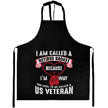 Discover US Veteran Humor Retired Soldier Aprons