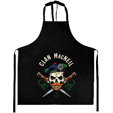 Discover Clan MacNeil Scottish Skull Crest Badge Dirk Aprons