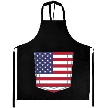 Discover USA pocket flag Aprons