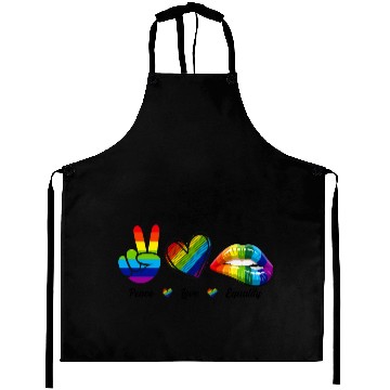 Discover Peace Love Equality - Rainbow LGBT Tolerance Aprons