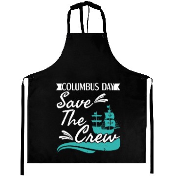 Discover Columbus Day Navigator Ship Christopher Columbus Aprons