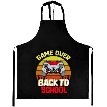 Discover Game Over Back to School Aprons