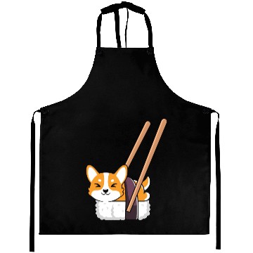 Discover Kawaii Sushi Corgi Roll Lover Aprons
