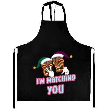 Discover I'm Watching You Christmas In July Surfing Santa C Aprons