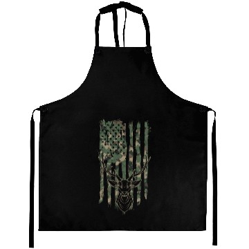 Discover Silhouette of a deer with camouflage american Aprons