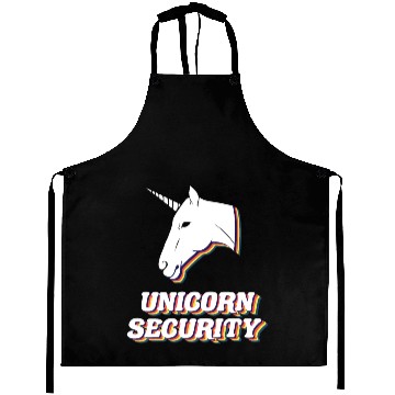 Discover unicorn security funny unicorn bouncer Aprons